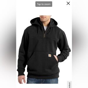 Carhartt rain defender Men's Black Half-Zip Hoodie